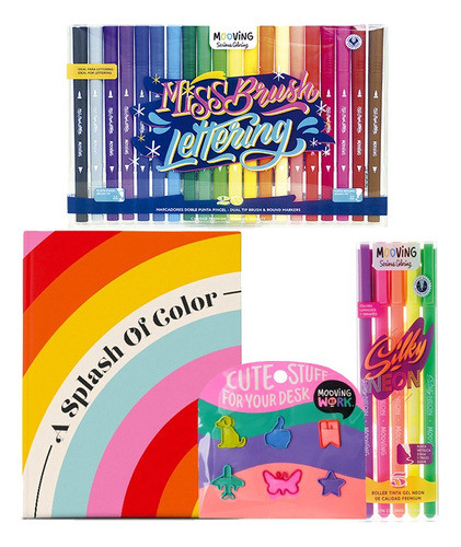 Kit Mooving Brush Lettering Articulos Escolares Surtidos 0