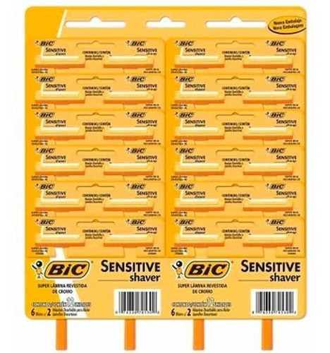 Pack X 12 Unid. Maquina  Sensitive 1 Un Bic Hojas Y Pro 0