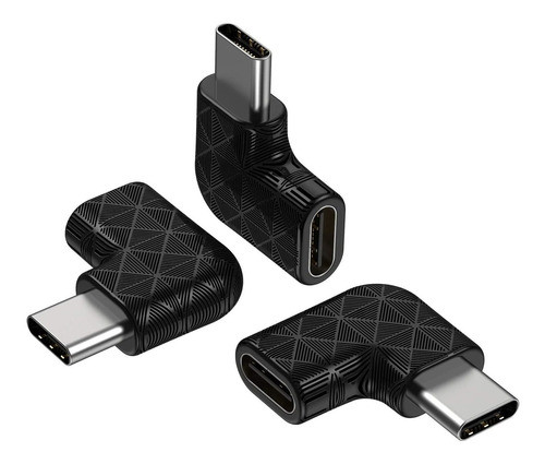 Adaptador Usb C De Smallelectric, Negro/angulo Recto/3 Pack 0