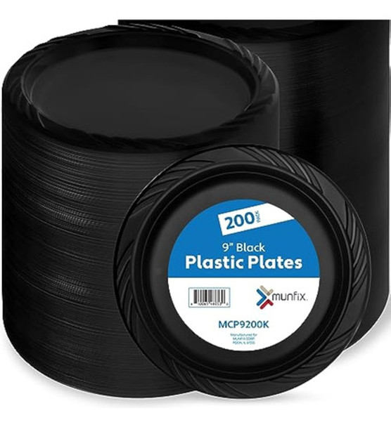 Munfix Platos De Plástico 200 Unidades A Granel De 0