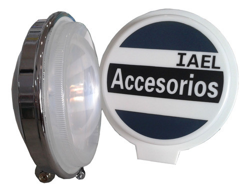 Par Faros Redondos Carcaza Metalizada Cromada Cristal Iael 0