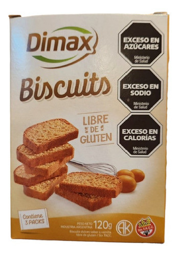Dimax Biscuists 120gr X 15 Unidades 0
