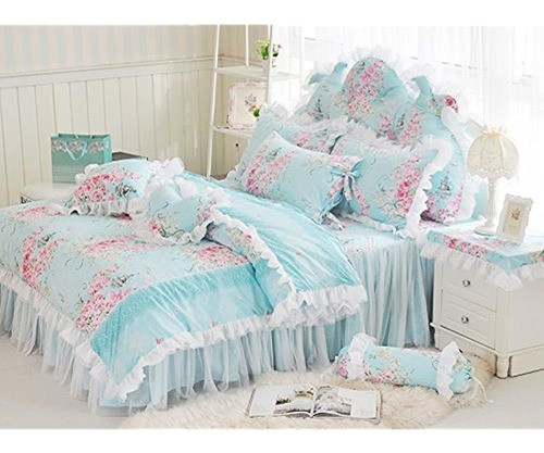 Lelva Ropa De Cama Romántica Con Estampado De Flores Rosas P 0