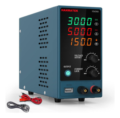 Fuente De Alimentación Cc Hanmatek Hm305, Ajustable, Led 0