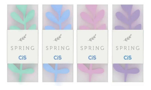 Kit Com 3 Borrachas Spring Cores Pastéis Cis 7808 0