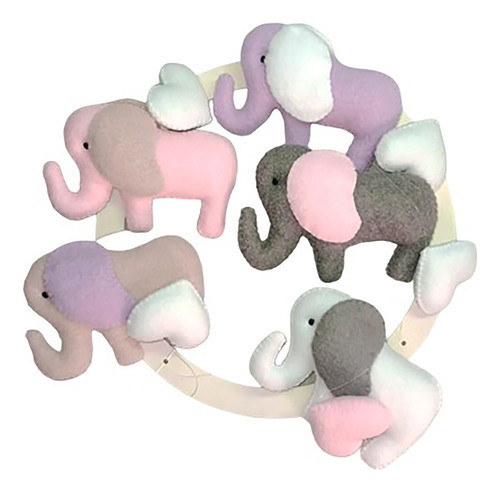 Móviles Para Cuna Artesanal - Elefantitos - Anna C&m 0