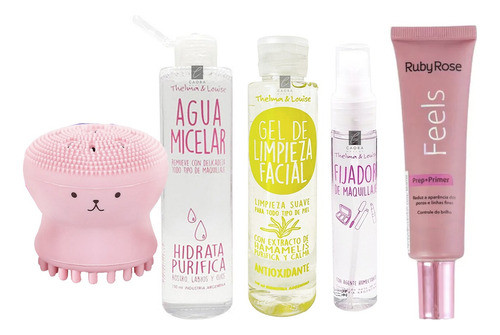 Combo Maquillaje Primer, Fijador, Desmaquillante, Exfoliante 0