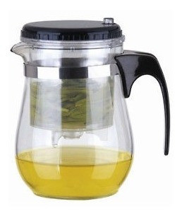 Botón Fácil Colador Tetera De Vidrio Con Cerradura (500ml) 0