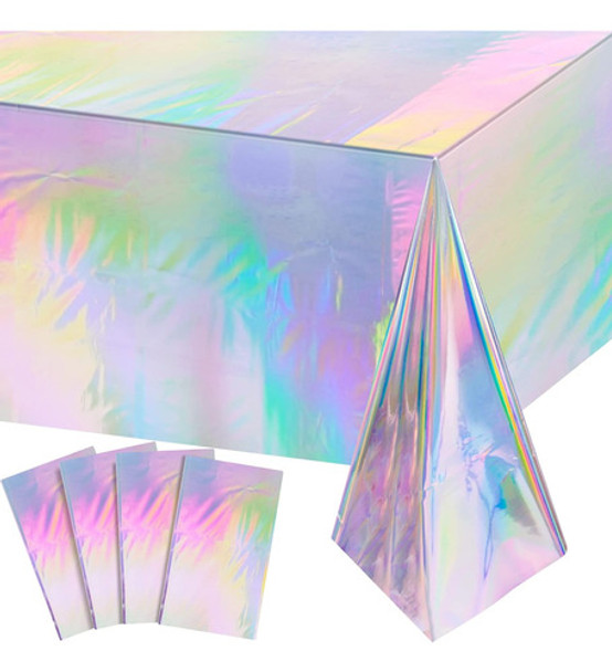 Manteles De Plástico Iridiscente Para Mesa Rectangular 0