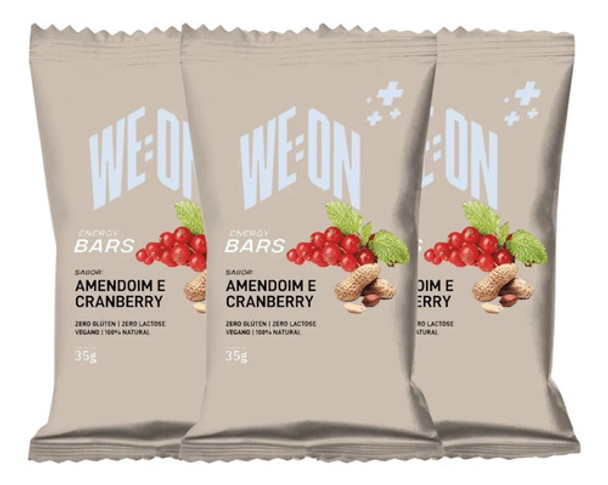3 Mini Barra Cereal Energética We-on Energy Bar 35g Amendoim 0 3 Mini Barra Cereal Energética We-on Energy Bar 35g Amendoim 0