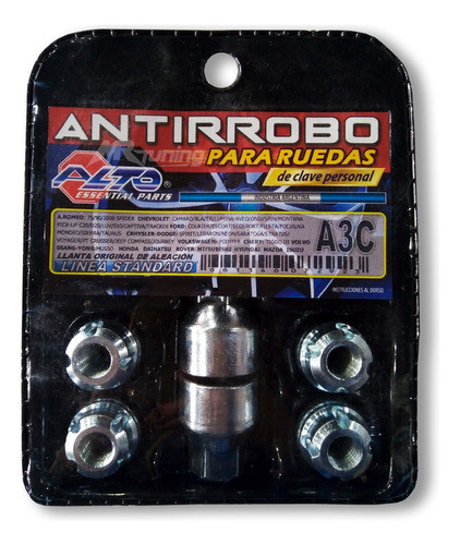 Tuercas Antirrobo Chevrolet Tracker Spin S10 Trail Blazer 0