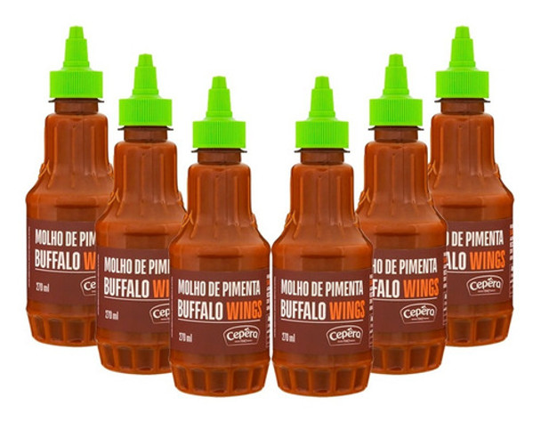 Molho De Pimenta Buffalo Wings 270ml Cepêra - 6 Unidades 0