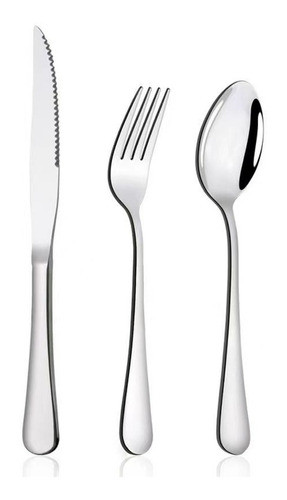 Conjunto De 18 Peças Talheres (6 Facas , 6 Garfos E 6 Colhe 0