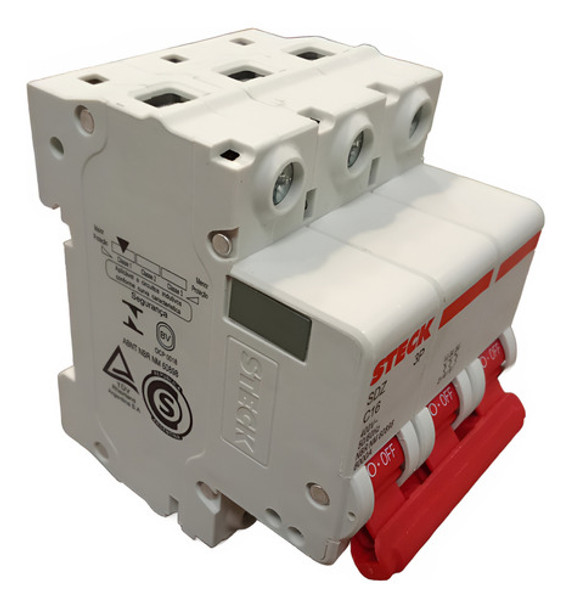 Llave Térmica Trifásica Marca Steck C10 Amp 3p 0