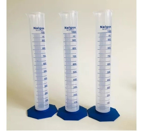 Proveta Graduada De Plástico 1000 Ml - Nalgon 3 Peças 0