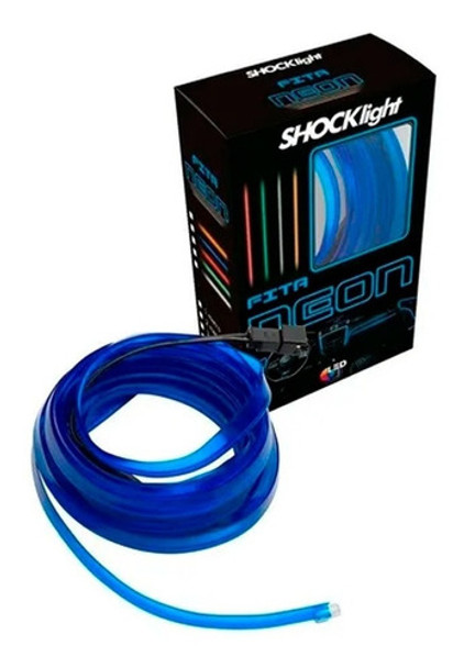 Fita Neon Azul Brilhante Painel Automotivo 5m Resistente Top 0