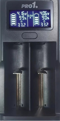 Cargador Pilas 18650 Usb Display Lcd 2 Canales Smart 0