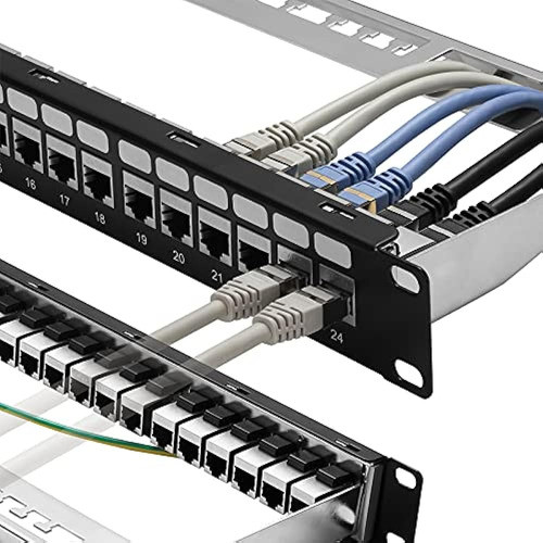 Panel De Conexión Cat6a De 24 Puertos Con Soporte Keystone 1 0