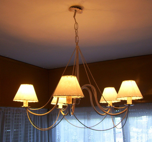 Araña Rustica En Hierro De 5 Luces.oferta!!! 0