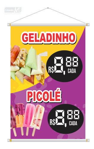 Banner Geladinho + Picolé 70x50cm 0
