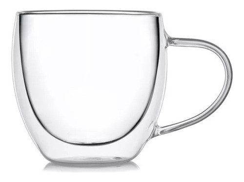Taza Doble Vidrio Con Asa 250ml 0