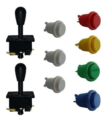 Kit Arcade Com 2 Comando E 19 Botões Fliperema Neo Geo Snk 0