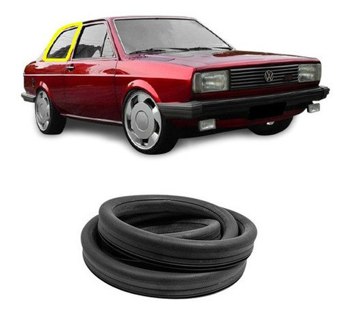 Borracha Vidro Lateral Fixo Voyage Quadrado G1 Sem Friso Le 0