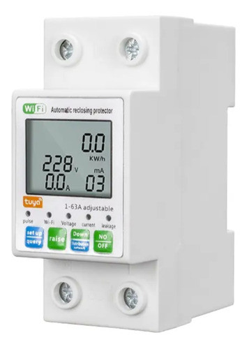 Llave Termica Wifi Protector De Voltaje Tension Medidor 63a 0