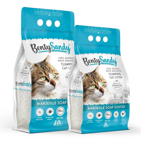 Arena Sanitaria Aglomerante Gato Bentysandy 10 L / Marseille 0