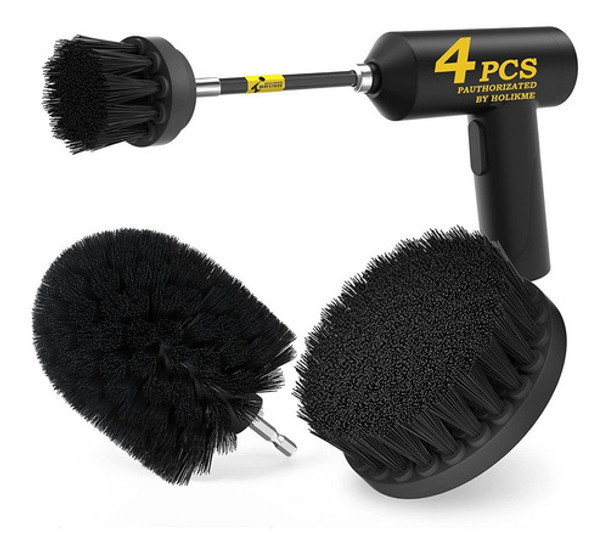 Juego De 4 Cepillos De Limpieza Para Taladro - Baño Y Cocina 0