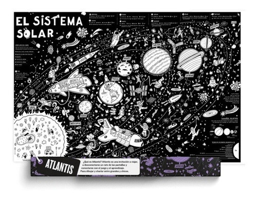 Lamina Gigante Para Colorear Mapa Sistema Solar 0