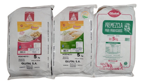 Combo Glutal Sin Tacc Mandioca, H. Arroz, Premezcla 3x5 Kgs. 0
