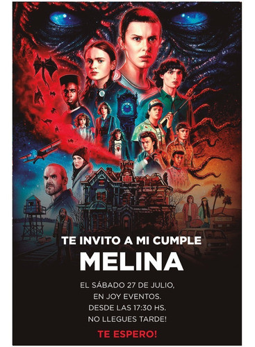 20 Invitaciones De Cumpleaños Stranger Things 0