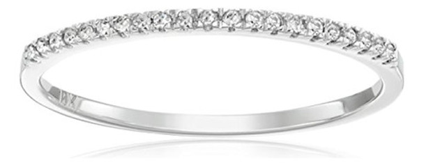 0.08 Quilates Ctw Anillo Apilable De Boda De Aniversario Del 0