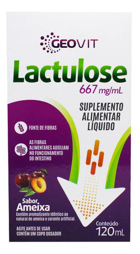 Geovit Lactulose 667mg Ameixa Com 120ml 0