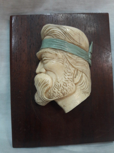 Talla En Hueso Rostro De Gaucho 0