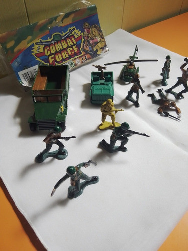 Lote De Camión, Jeep  Marca Jugal Y Elicoptero Más 8 Soldado 0