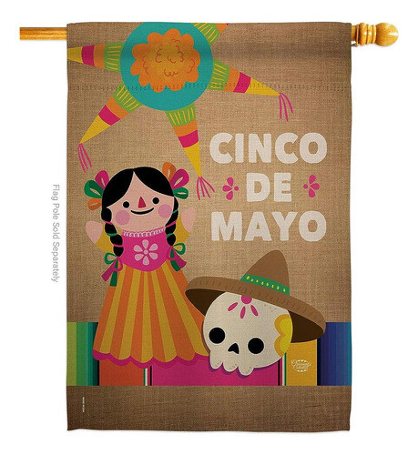 ~? Colección De Adornos Cinco De Mayo Día Casa Bandera Veran 0