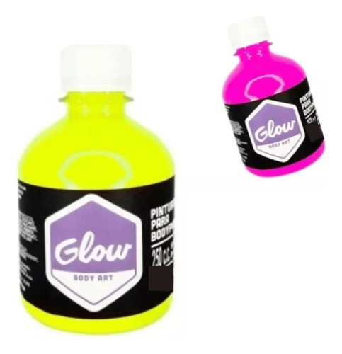 5 Maquillaje Glow Fluor Artistico 250cc Teatral Luz Negra 0