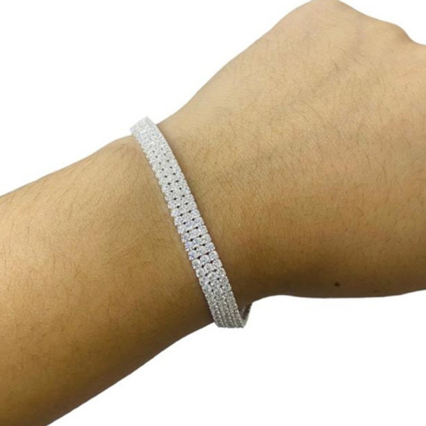 Pulsera Plata 925 Zircones Cubic Brillante Regalo Mujer 0