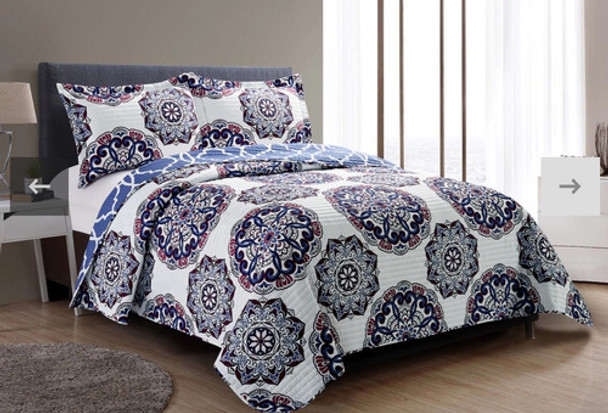 Cubrecama Dos Plazas Y Media Queen Modernos Coloridos 0