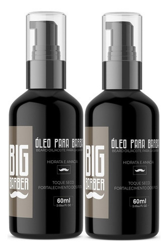 Óleo Para Barba Big Barber 60ml Beard Oil Atacado 2 Unidades 0