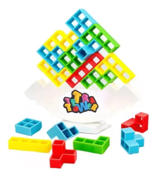 Brinquedo Tetra Tower Encaixe Balance Jogo Agilidade Memória 0