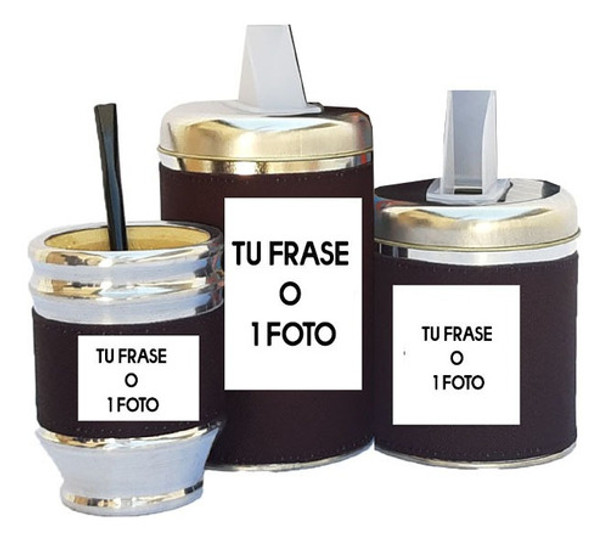 Set De Yerbera, Azucarera Y Mate Personalizado. Marbry Shop 0