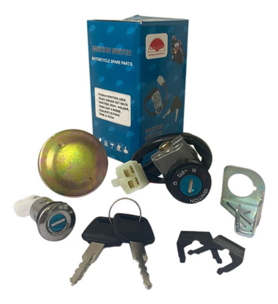 Kit Cerraduras + Tapa Tanque Llaves Moto Motomel 110 Ca 0