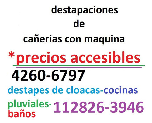 Destapaciones Cloacales En Villa Luzuriaga 0