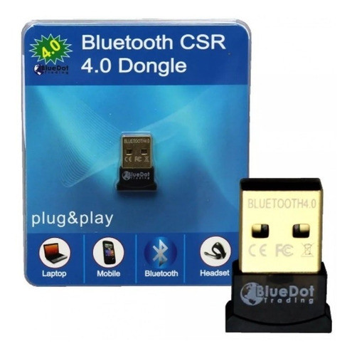 Adaptador Receptor Usb Bluetooth 4.0 Pc Notebook 0