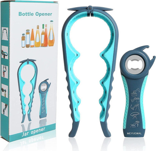 Abridor De Frascos, 5 En 1 Con Mango De Silicona 2pcs. - 07 0