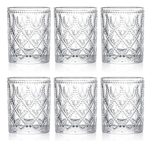 Yesland - Juego De 6 Vasos De Bebida Vintage, 10 Oz, Vasos T 0 Yesland - Juego De 6 Vasos De Bebida Vintage, 10 Oz, Vasos T 0