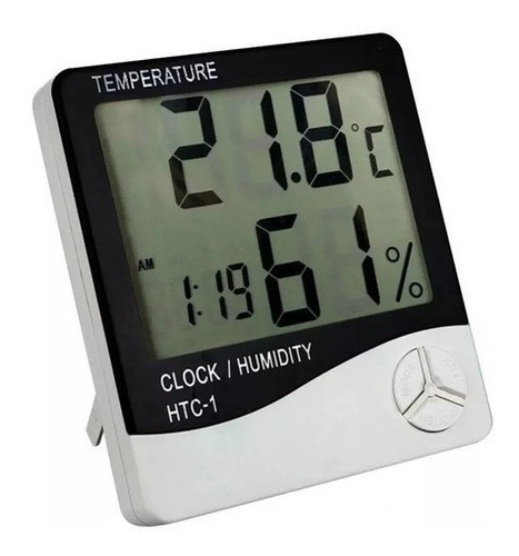 Termómetro Humedad Reloj Digital Despertador Higrometro Lcd 0